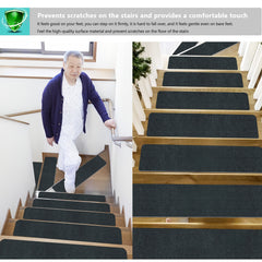 15pcs Non Slip Stair Tread Rugs Soft Washable Stair Carpet Runner for Home Decor