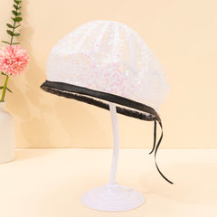 Lace Sequin Mesh Cap Party Club Dance Beanie Hat Women Accessories