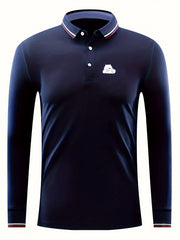 Bear Pattern Men's Casual Long Sleeve Shirt