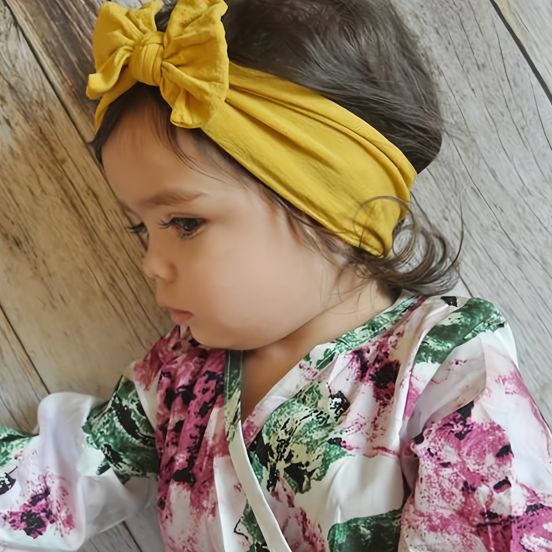 Soft Nylon Bow Headband for Baby Girls