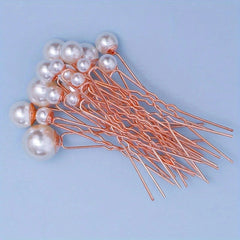 18pcs Faux Pearl U Shaped Hair Clip