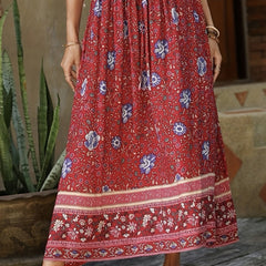 Floral Print Drawstring Waist Skirt for Women