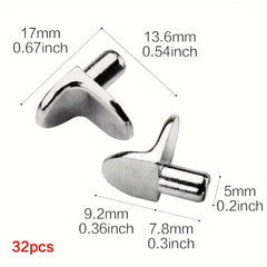 32pcs Cabinet Shelf Pegs Kitchen Clips Bracket Support Pegs