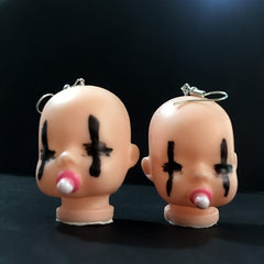 Exaggerated Hip Hop Doll Head Earrings