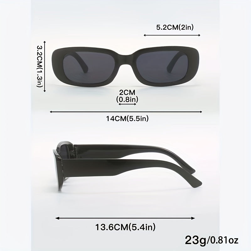 Rectangle Sunglasses UV400 Sun Shades for Vacation Beach Travel