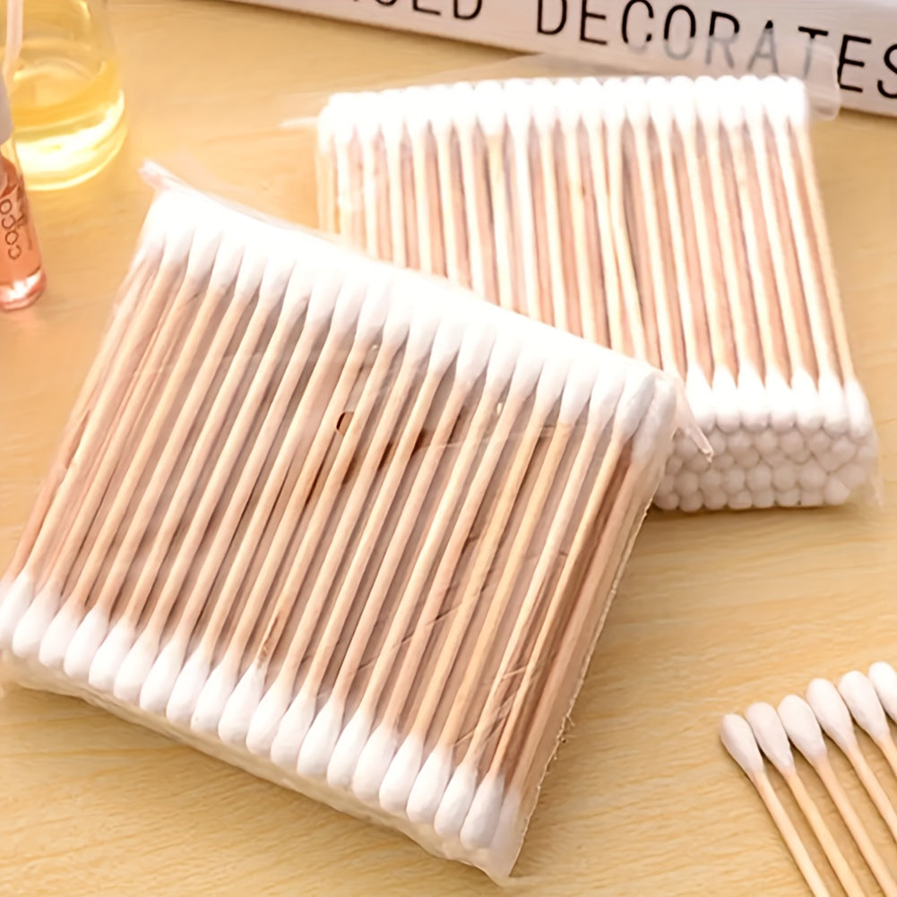 100pcs Double-Headed Disposable Ear Swabs