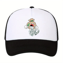 Unisex Breathable Adjustable Baseball Cap with Cartoon Embroidery