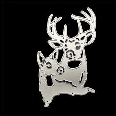 Christmas Deer Head Series Metal Cutting Die for DIY Scrapbook