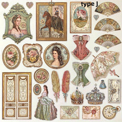 Vintage Palace Style Junk Journal Sticker Scrapbooking Stickers