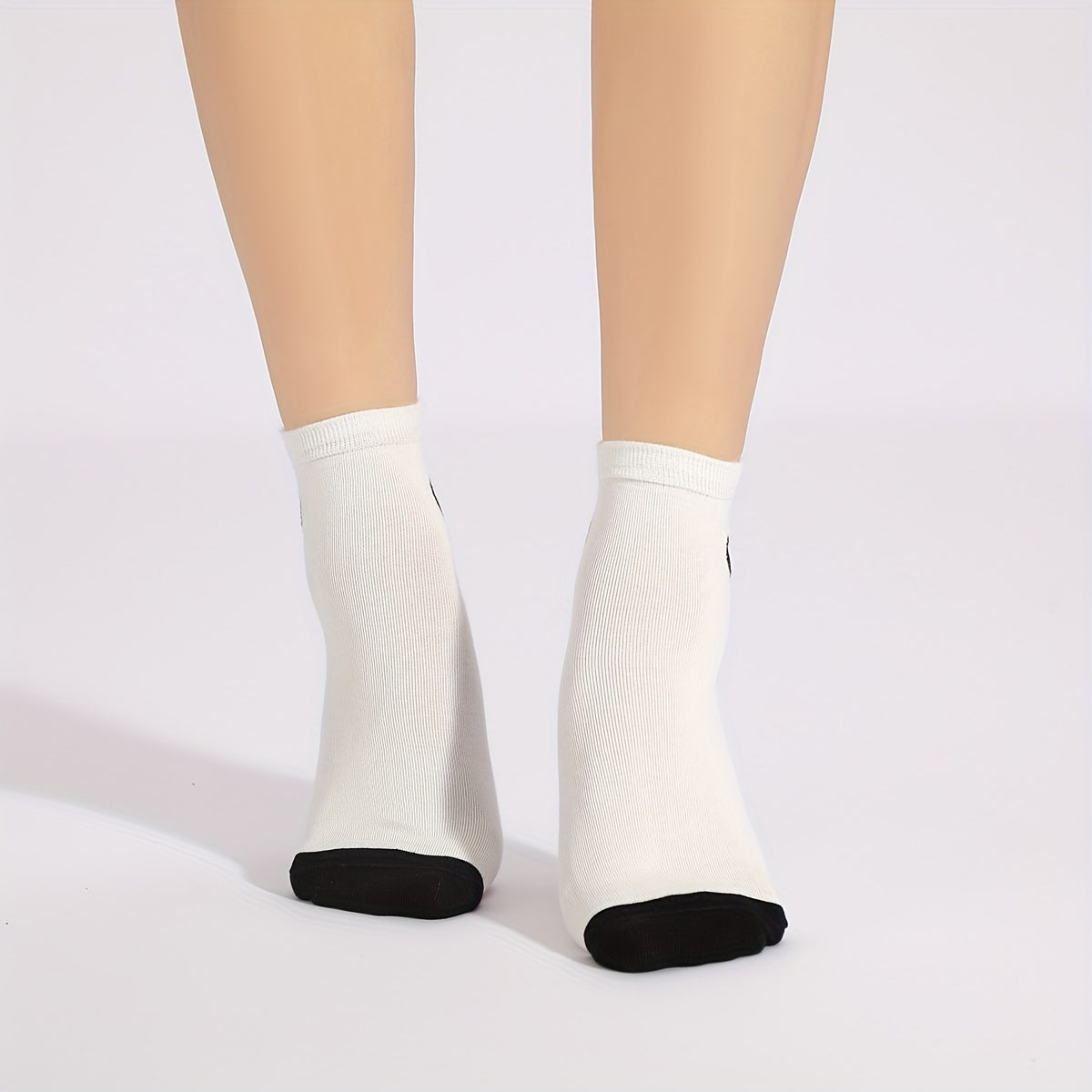 Heart Print Socks 2 Pairs Comfortable Mid Tube Stockings