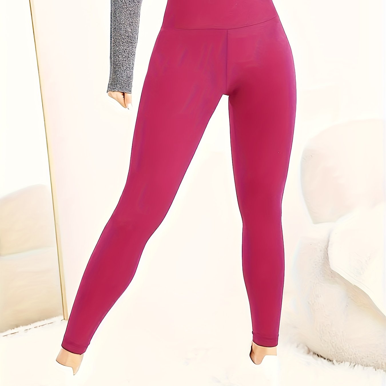 High Waist Butt Lifting Yoga Pants Skinny Tummy Control Sports Long P