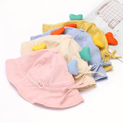Pink Cotton Mesh Fisherman Cap for Baby Girls and Boys