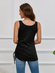 Women's Sleeveless Drawstring Tank Top for Spring & Summer