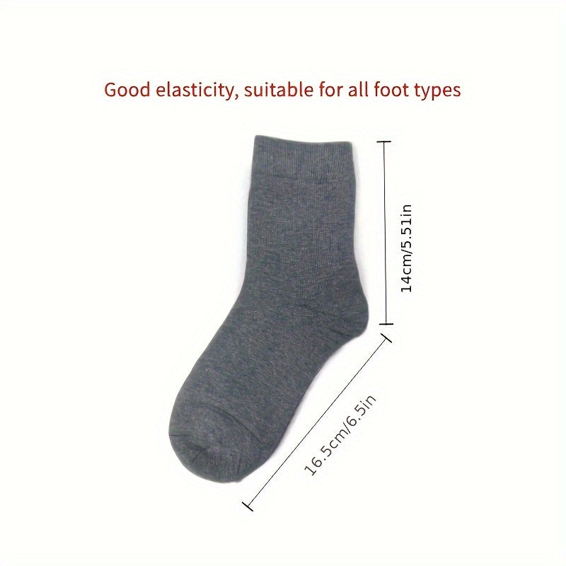 3 Pairs Men's Quarter Solid Dress Socks