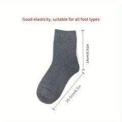 3 Pairs Men's Quarter Solid Dress Socks