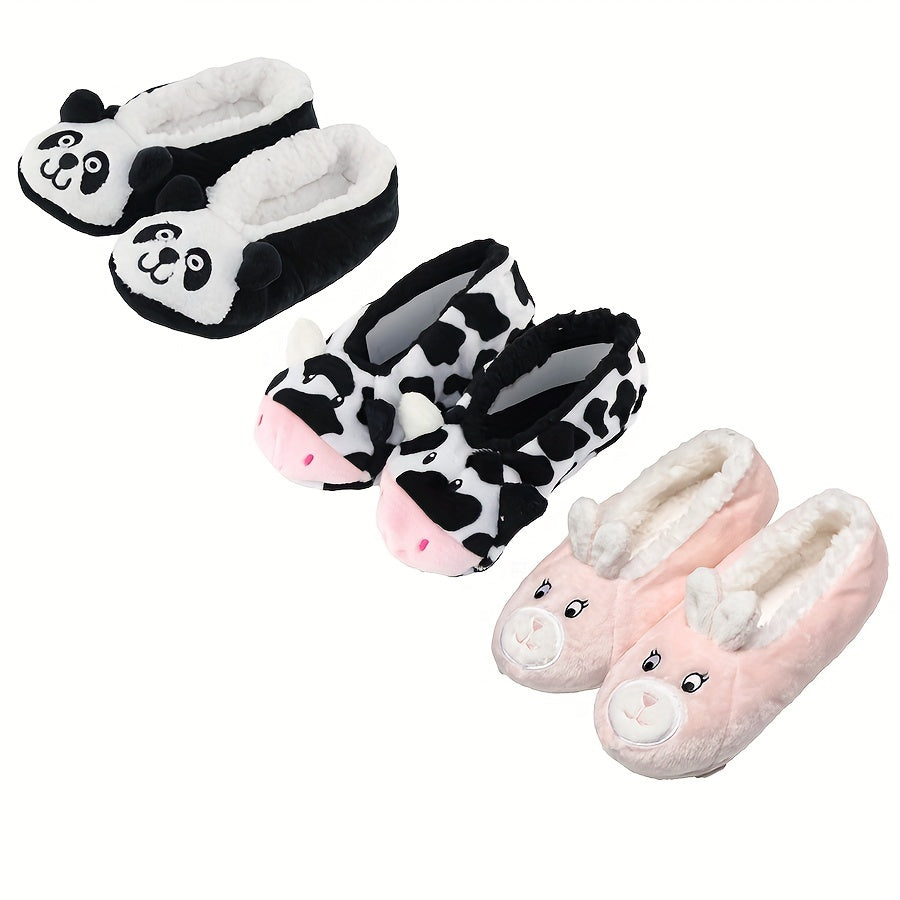 Cartoon Animal Fuzzy Socks Soft & Warm Low Cut Floor Socks Women's Stockings