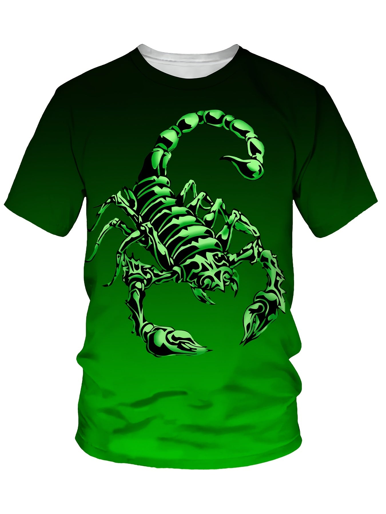 Men's 3D Scorpion Graphic T-shirt Active Stretch Novel Tee