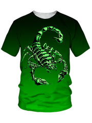 Men's 3D Scorpion Graphic T-shirt Active Stretch Novel Tee