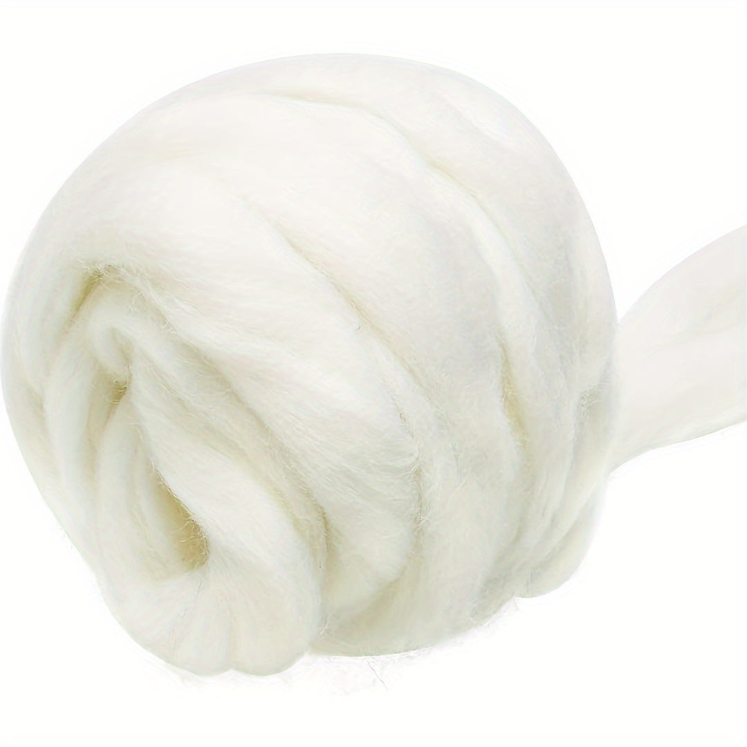 100g Fiber Roving Wool Top Wool Felting Supplies Chunky Yarn Spinning Wool