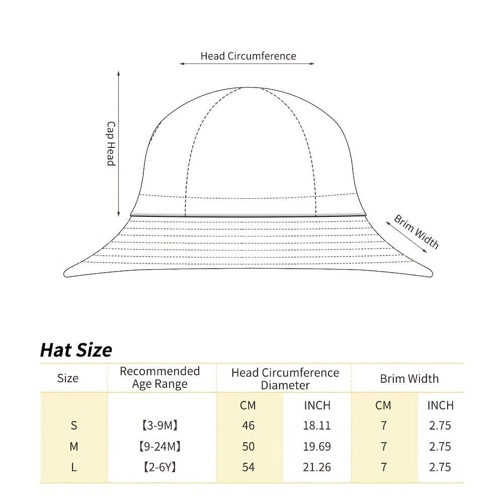 Baby Girls Sun Hat Adjustable Wide Brim Beach Hat Sun Protection