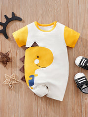 Baby Boy's Cotton Jumpsuit Crocodile Print