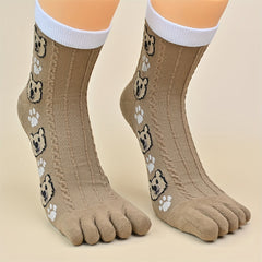 10 Pairs Cute Bear Print Socks for Women