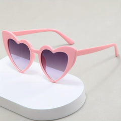 Heart Sunglasses Gradient Lens Photo Prop Glasses Casual Outdoor Eyewear