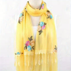 Flower Pattern Scarf Lace Shawl Wrap