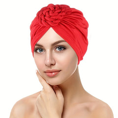 Braided Knot Turban Cap Beanies Ramadan Headwrap Lightweight Head Scarf