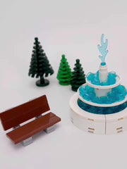 Particle Building Blocks Fountain Treehouse Courtyard Set