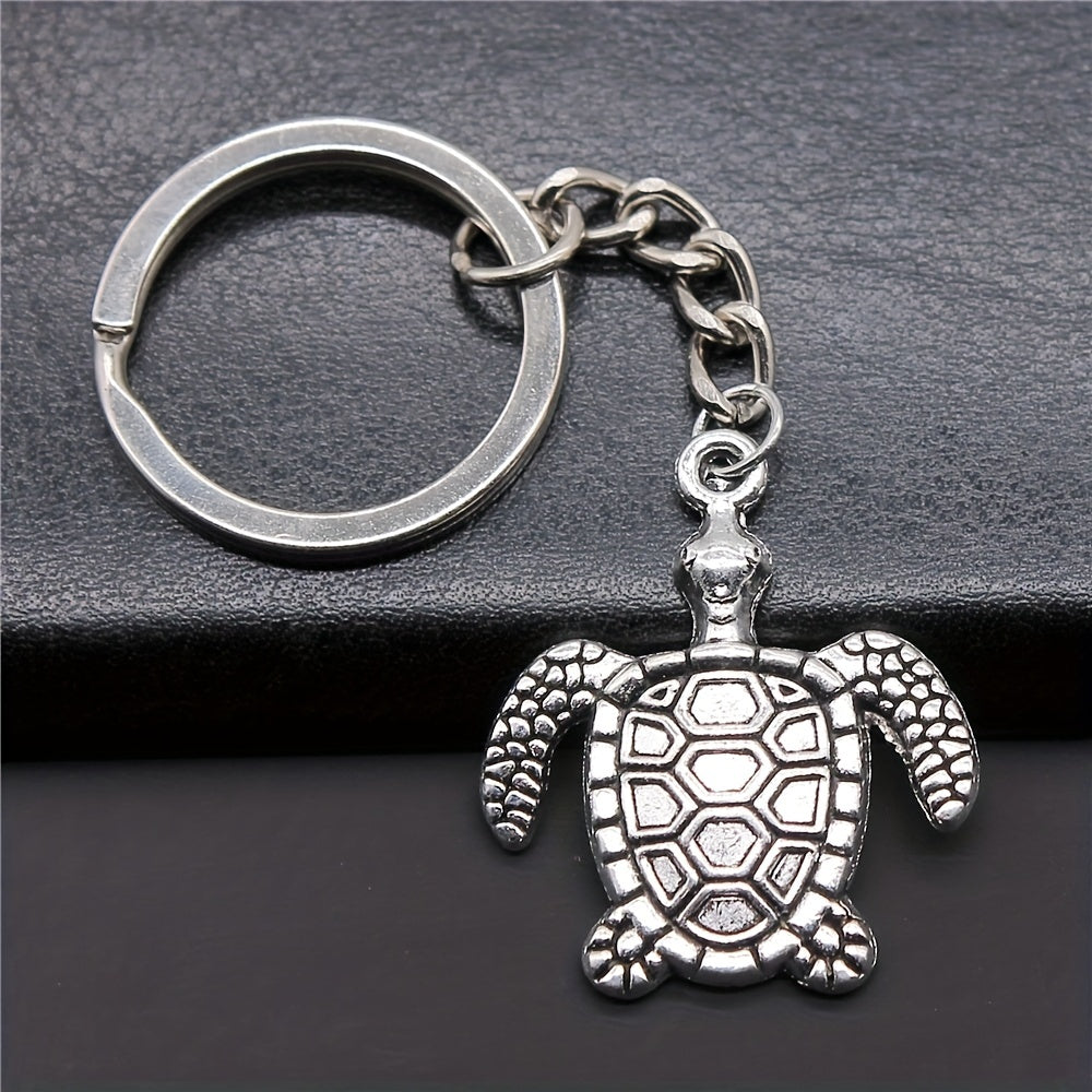 Metal Turtle Key Ring Simulation Turtle Keychain for Men