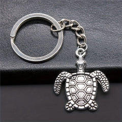 Metal Turtle Key Ring Simulation Turtle Keychain for Men