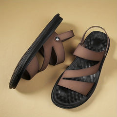 Men's Open Toe Cross Strap Sandals Anti-Skid Rubber Sole