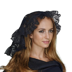 Vintage Lace Pleated Veil Headpiece European Retro Bridal Accessory