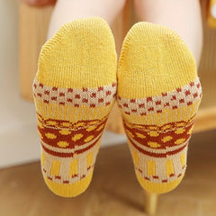 5 Pairs Geometric Pattern Mid Tube Socks for Women