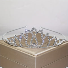 Rhinestone Headband Queen Crown Tiara Head Jewelry Bridal Wedding Hair Accessori
