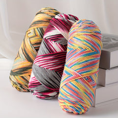 2pcs Thread Smudge Dyeing Milk Cotton Wool Blanket Diy Knitting Crochet Material