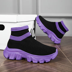 Women's Non-Slip High Top Sock Sneakers Thick Bottom Sports Shoes