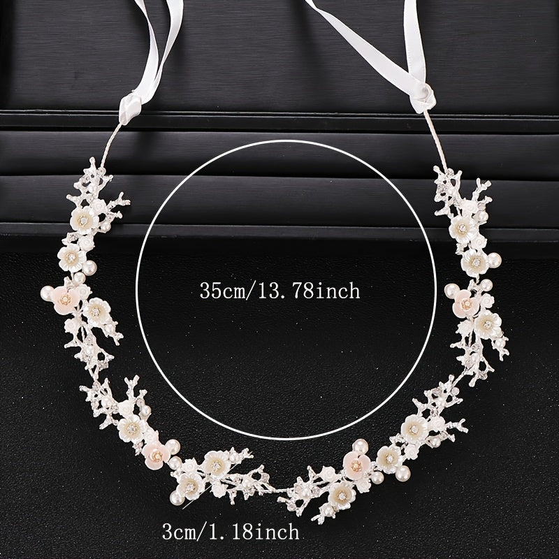 Crystal Bridal Hair Vine Pearl Wedding Hair Jewelry Women Crowns