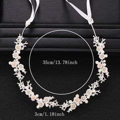 Crystal Bridal Hair Vine Pearl Wedding Hair Jewelry Women Crowns