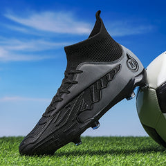 Boys High Top Non Slip Football Cleat with Spikes