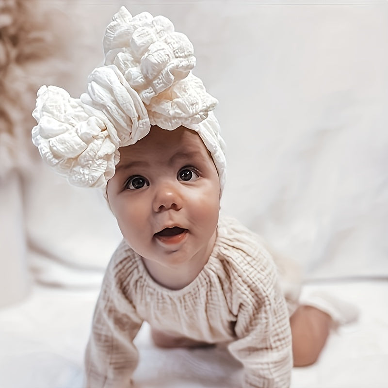 Bubble Bow Soft Elastic Headband for Baby Girls