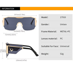 Metal Cattle Totem Pattern Sunglasses UV400 Men's 17916 Cycling Goggles