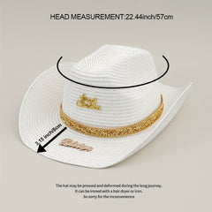 Men's Summer Straw Sun Hat for Fishing Beach Travel