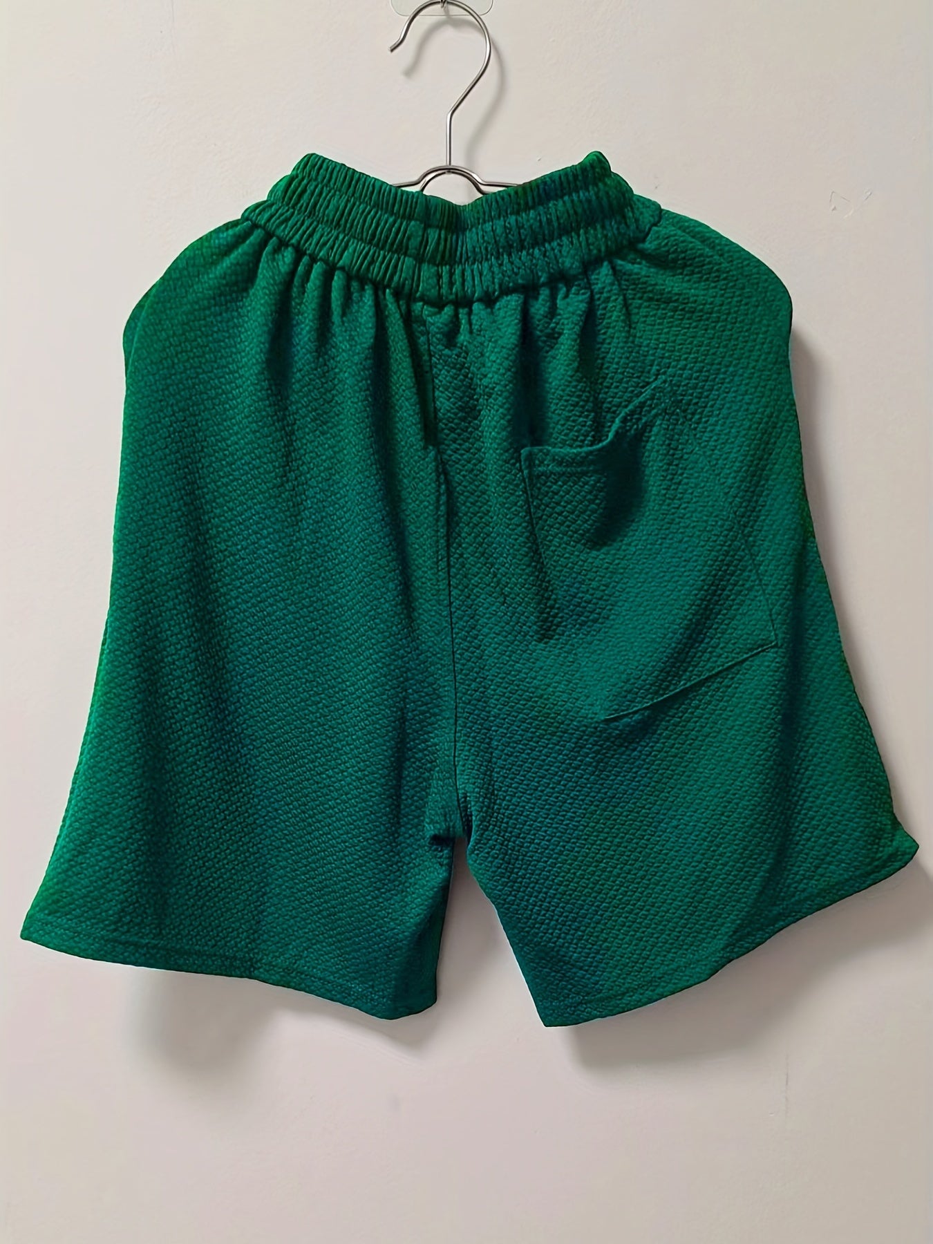 Drawstring Solid Shorts Elastic Waist Workout Comfy Shorts