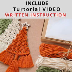 3pcs Macrame Christmas Tree DIY Kit, Perfect Gift for Friends and Family