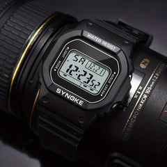 Multifunctional Small Square Electronic Watch Teenager Outdoor Sports