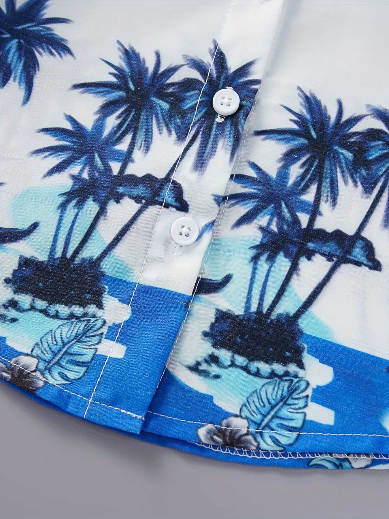 Coconut Tree Print Boys Summer Beach Shirt