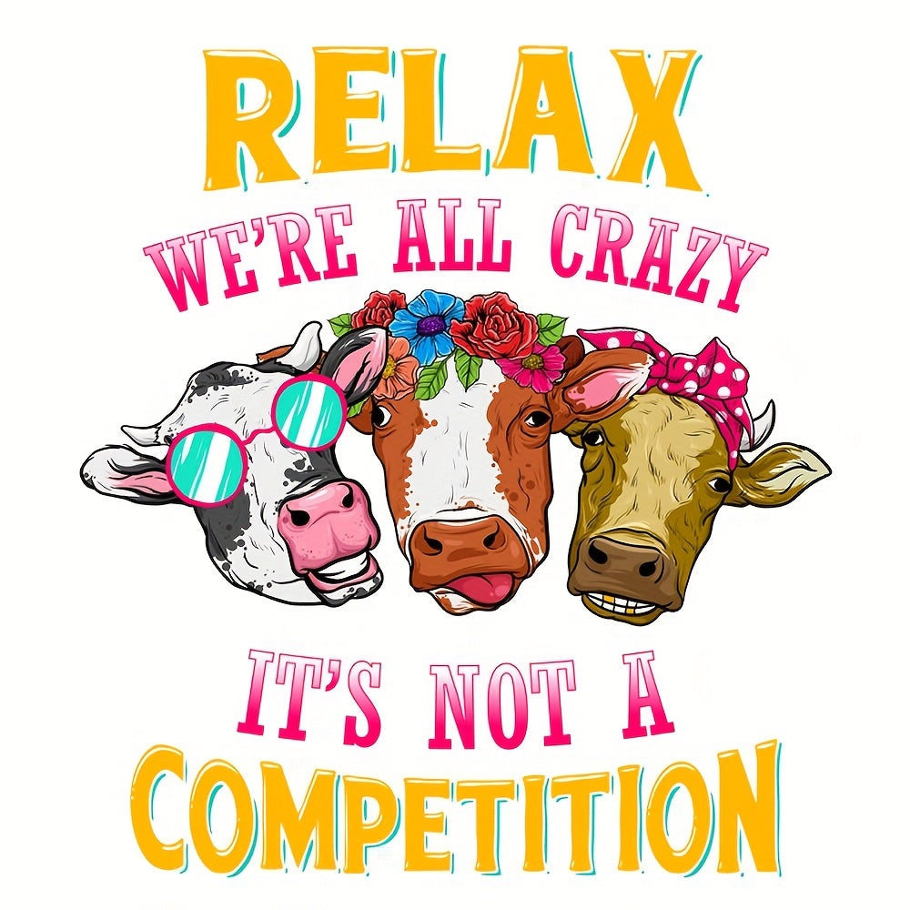Cow Pattern Iron On Heat Transfer Sticker for DIY Clothing T Shirt Mask Jeans
