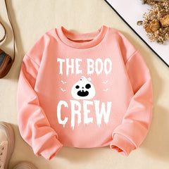 Girls' Halloween Graphic Sweatshirt - The Boo Crew